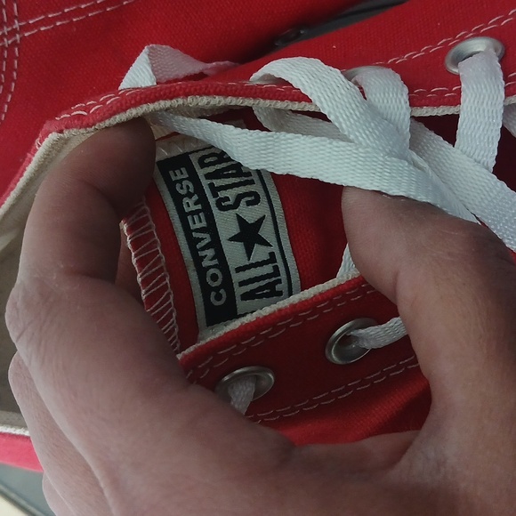 Converse Red Chuck Taylor All Star Low Sneakers Ox Size 10 - Picture 12 of 16